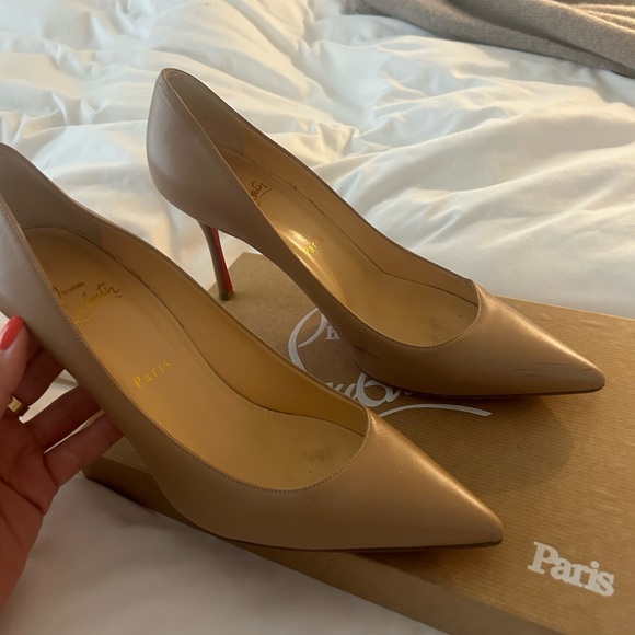 Loubiton Decoltish 85 Nappa Nude Leather - Picture 4 of 7